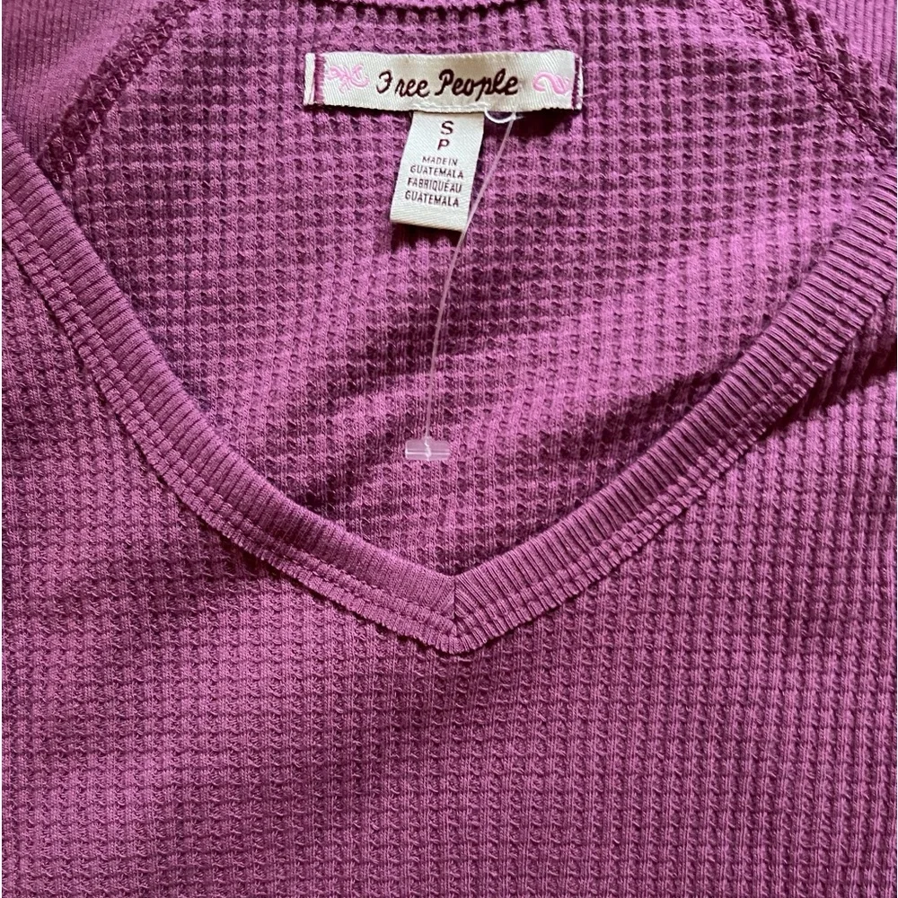 Free People Santa Clara Thermal Top Women Color Mulberry Size S